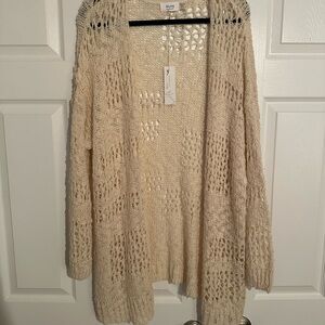 Bluivy Open-Knit Cardigan - Cream - Size S/M - NWT